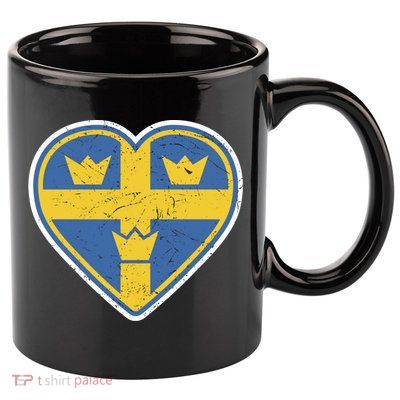 Three Crown Swedish Vintage Sverige Ice Hockey Gift 11oz C Handle Ceramic Mug