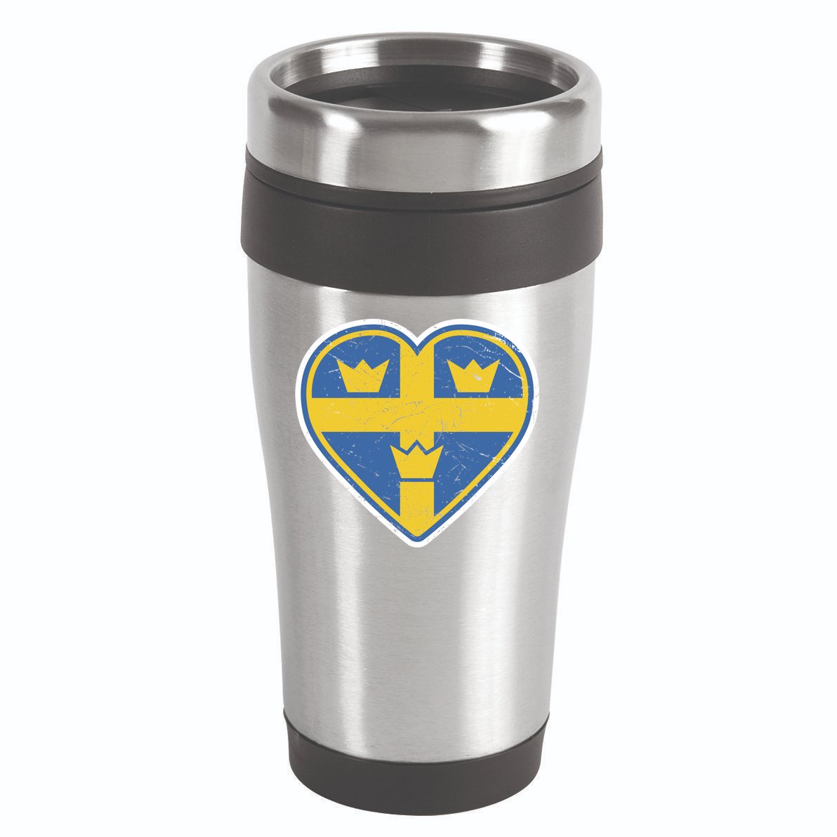 Three Crown Swedish Vintage Sverige Ice Hockey Gift 16oz Travel Tumbler