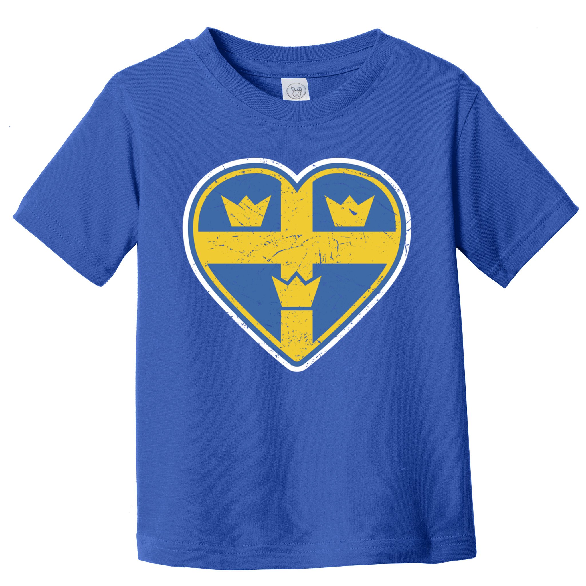 Three Crown Swedish Vintage Sverige Ice Hockey Gift Toddler T-Shirt