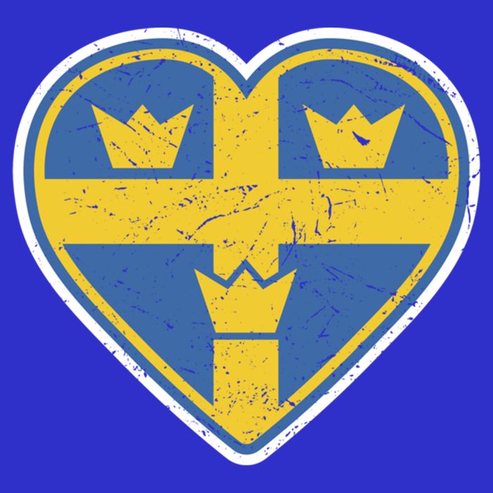 Three Crown Swedish Vintage Sverige Ice Hockey Gift Toddler T-Shirt