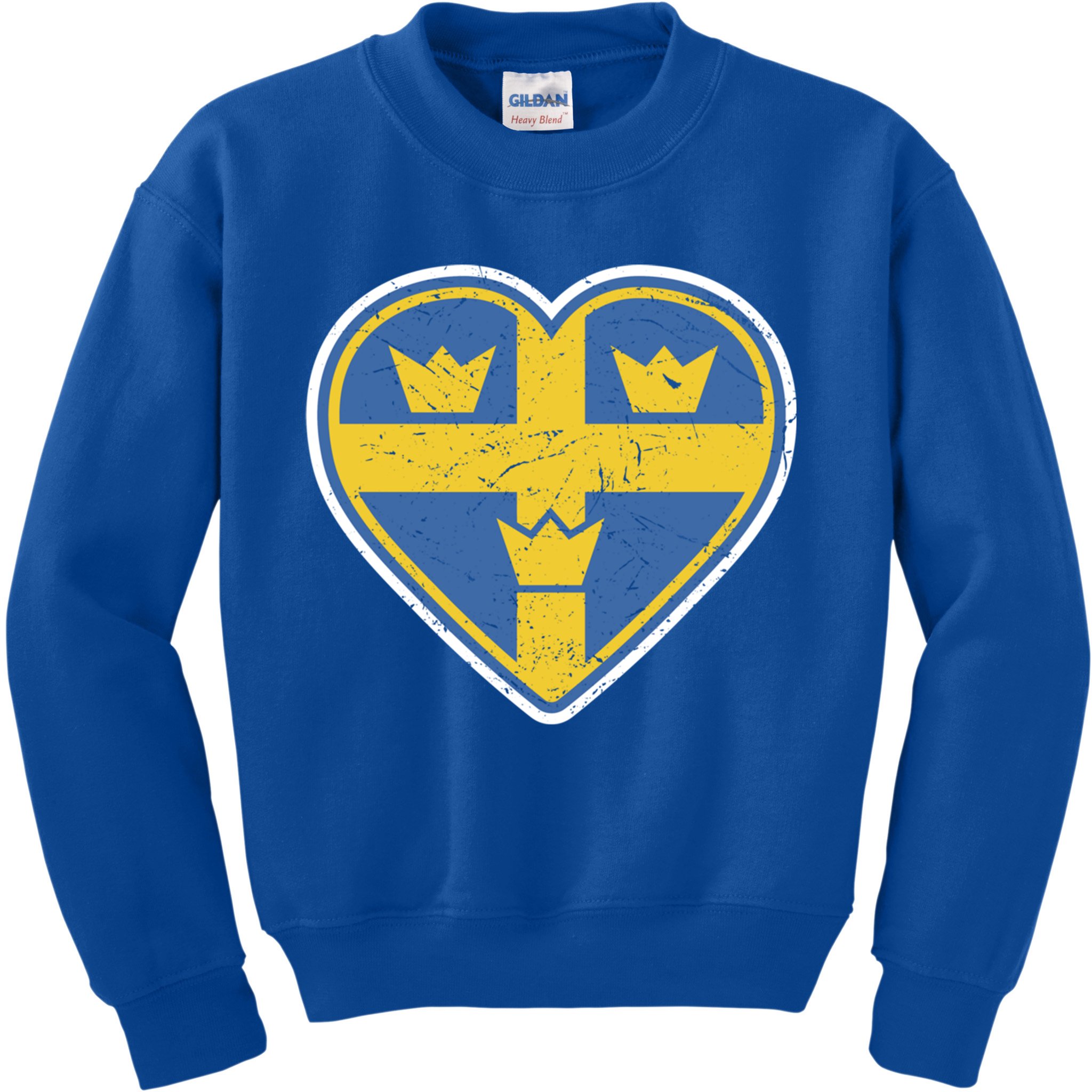 Three Crown Swedish Vintage Sverige Ice Hockey Gift Kids Sweatshirt