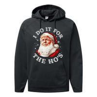 Trump Christmas Santa Claus I Do It For The Hos Cute Xmas Performance Fleece Hoodie