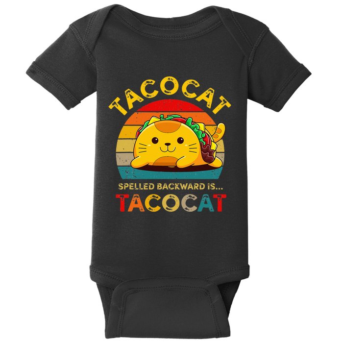 Taco Cat Spelled Backward Cute Taco Cat Lover Funny Mexican Baby Bodysuit