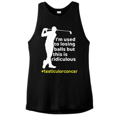 Testicular Cancer Survivor Golf Player Orchidectomy Ladies PosiCharge Tri-Blend Wicking Tank