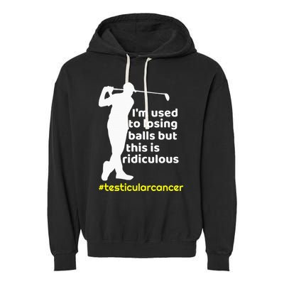 Testicular Cancer Survivor Golf Player Orchidectomy Garment-Dyed Fleece Hoodie