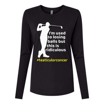 Testicular Cancer Survivor Golf Player Orchidectomy Womens Cotton Relaxed Long Sleeve T-Shirt