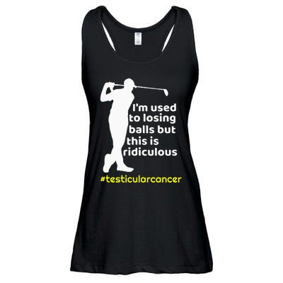 Testicular Cancer Survivor Golf Player Orchidectomy Ladies Essential Flowy Tank