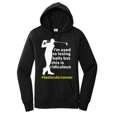 Testicular Cancer Survivor Golf Player Orchidectomy Women's Pullover Hoodie