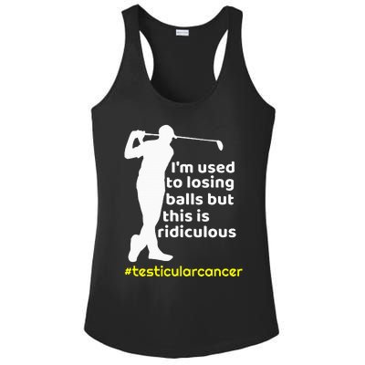 Testicular Cancer Survivor Golf Player Orchidectomy Ladies PosiCharge Competitor Racerback Tank