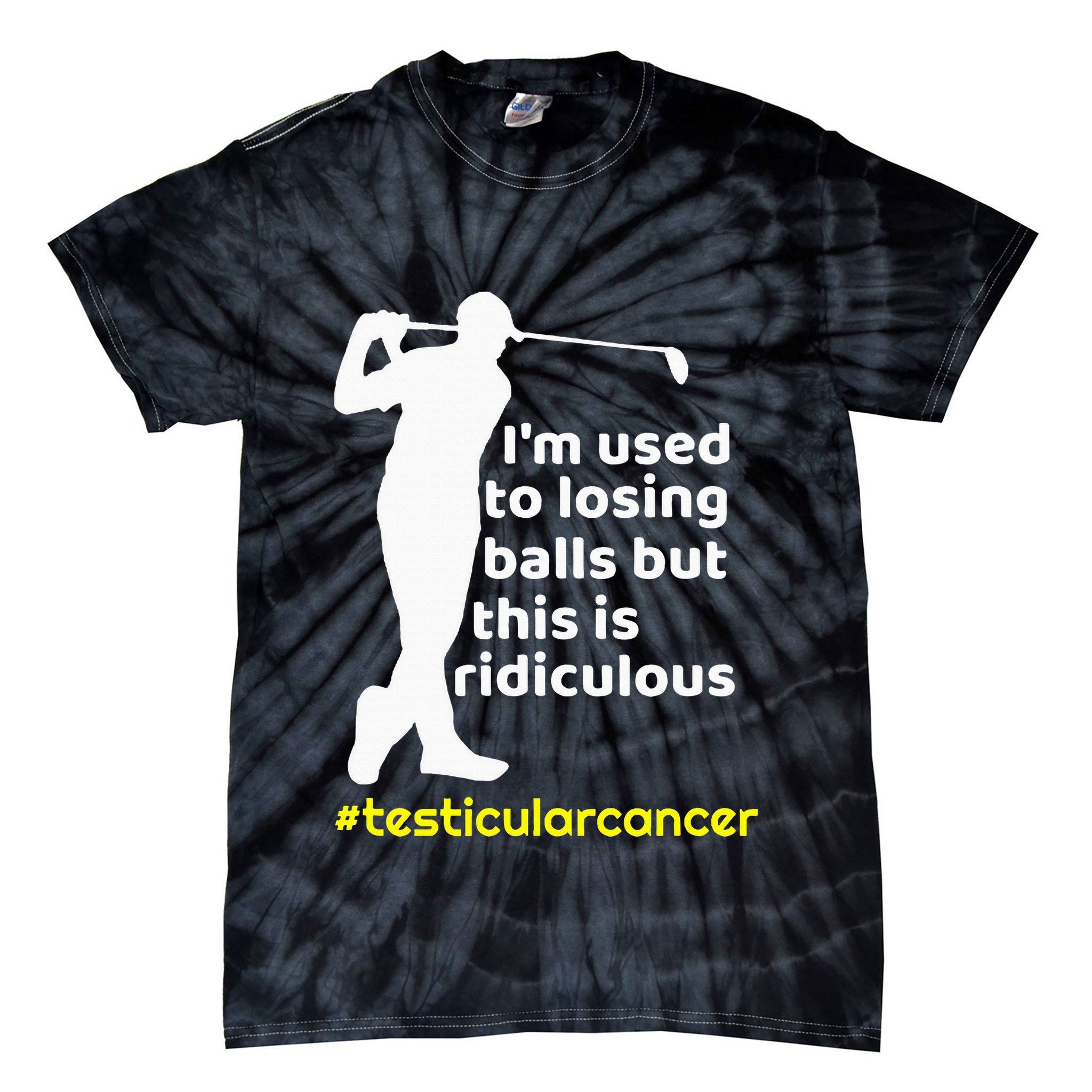Testicular Cancer Survivor Golf Player Orchidectomy Tie-Dye T-Shirt