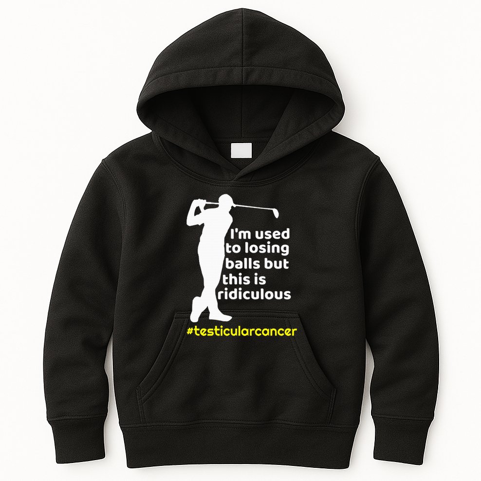 Testicular Cancer Survivor Golf Player Orchidectomy Kids Hoodie