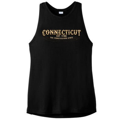 The Constitution State Connecticut Ladies PosiCharge Tri-Blend Wicking Tank