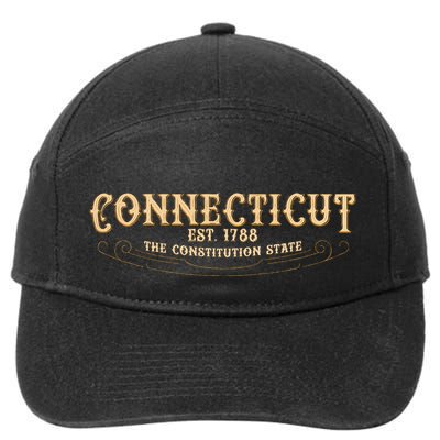 The Constitution State Connecticut 7-Panel Snapback Hat