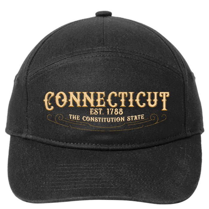 The Constitution State Connecticut 7-Panel Snapback Hat