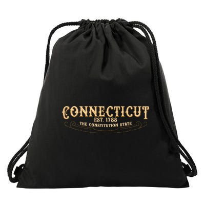 The Constitution State Connecticut Drawstring Bag