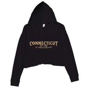 The Constitution State Connecticut Crop Fleece Hoodie