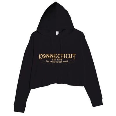 The Constitution State Connecticut Crop Fleece Hoodie