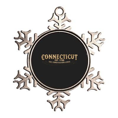 The Constitution State Connecticut Metallic Star Ornament