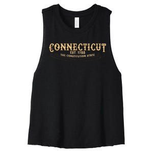 The Constitution State Connecticut Women's Racerback Cropped Tank