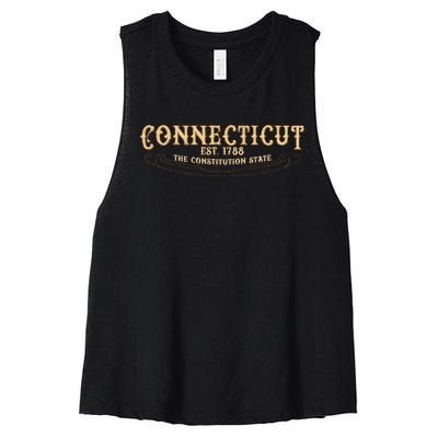 The Constitution State Connecticut Women's Racerback Cropped Tank