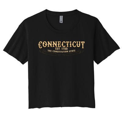 The Constitution State Connecticut Women's Crop Top Tee