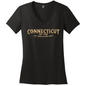 The Constitution State Connecticut Women's V-Neck T-Shirt