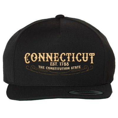 The Constitution State Connecticut Wool Snapback Cap