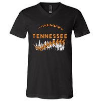 Tennessies Cities Skyline Vintage ItS Tennessian Pride V-Neck T-Shirt