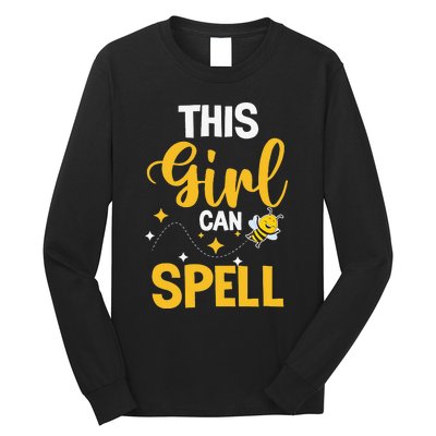 This Can Spell Funny Spelling Bee Speller Champion Long Sleeve Shirt