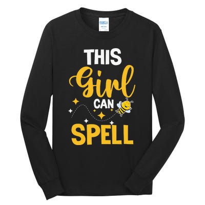 This Can Spell Funny Spelling Bee Speller Champion Tall Long Sleeve T-Shirt