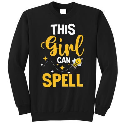 This Can Spell Funny Spelling Bee Speller Champion Tall Sweatshirt