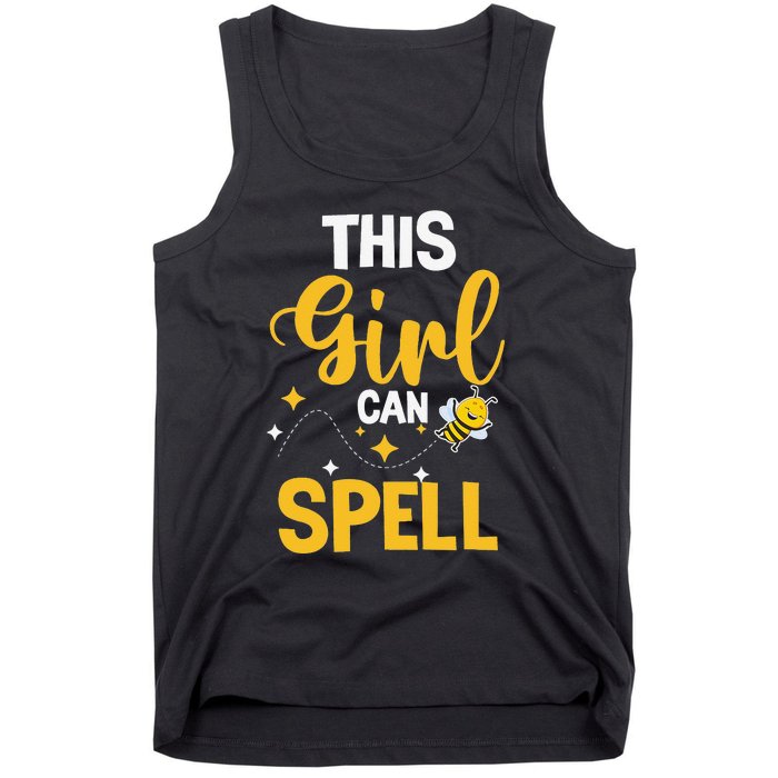 This Can Spell Funny Spelling Bee Speller Champion Tank Top