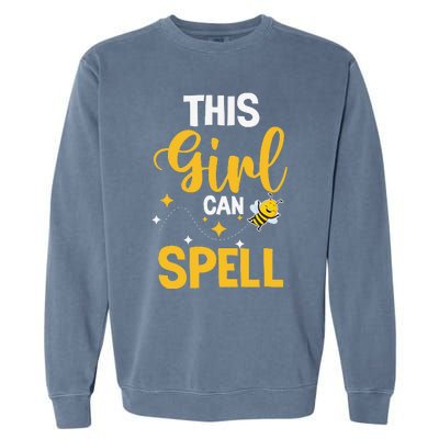 This Can Spell Funny Spelling Bee Speller Champion Garment-Dyed Sweatshirt