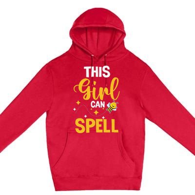 This Can Spell Funny Spelling Bee Speller Champion Premium Pullover Hoodie