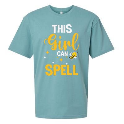 This Can Spell Funny Spelling Bee Speller Champion Sueded Cloud Jersey T-Shirt