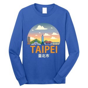 Taipei City Skyline Taiwan China 臺北市 Meaningful Gift Long Sleeve Shirt