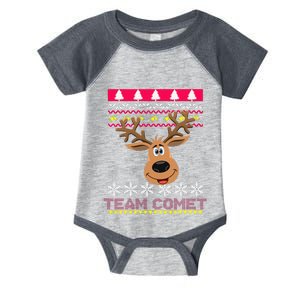 Team Comet Santa Reindeer Ugly Sweater Infant Baby Jersey Bodysuit