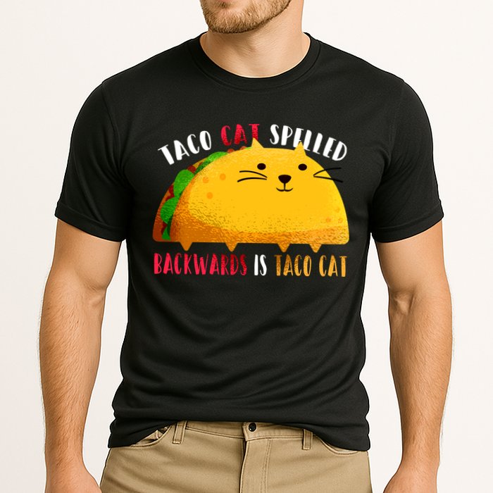 Taco Cat Spelled Backwards Is Taco Cat Funny Mexican Tacos Cooling Performance Crew T-Shirt
