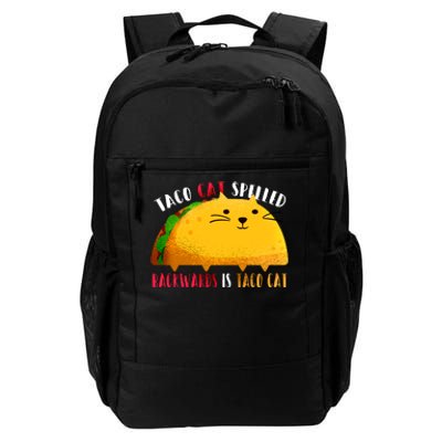 Taco Cat Spelled Backwards Is Taco Cat Funny Mexican Tacos Daily Commute Backpack