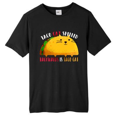 Taco Cat Spelled Backwards Is Taco Cat Funny Mexican Tacos Tall Fusion ChromaSoft Performance T-Shirt