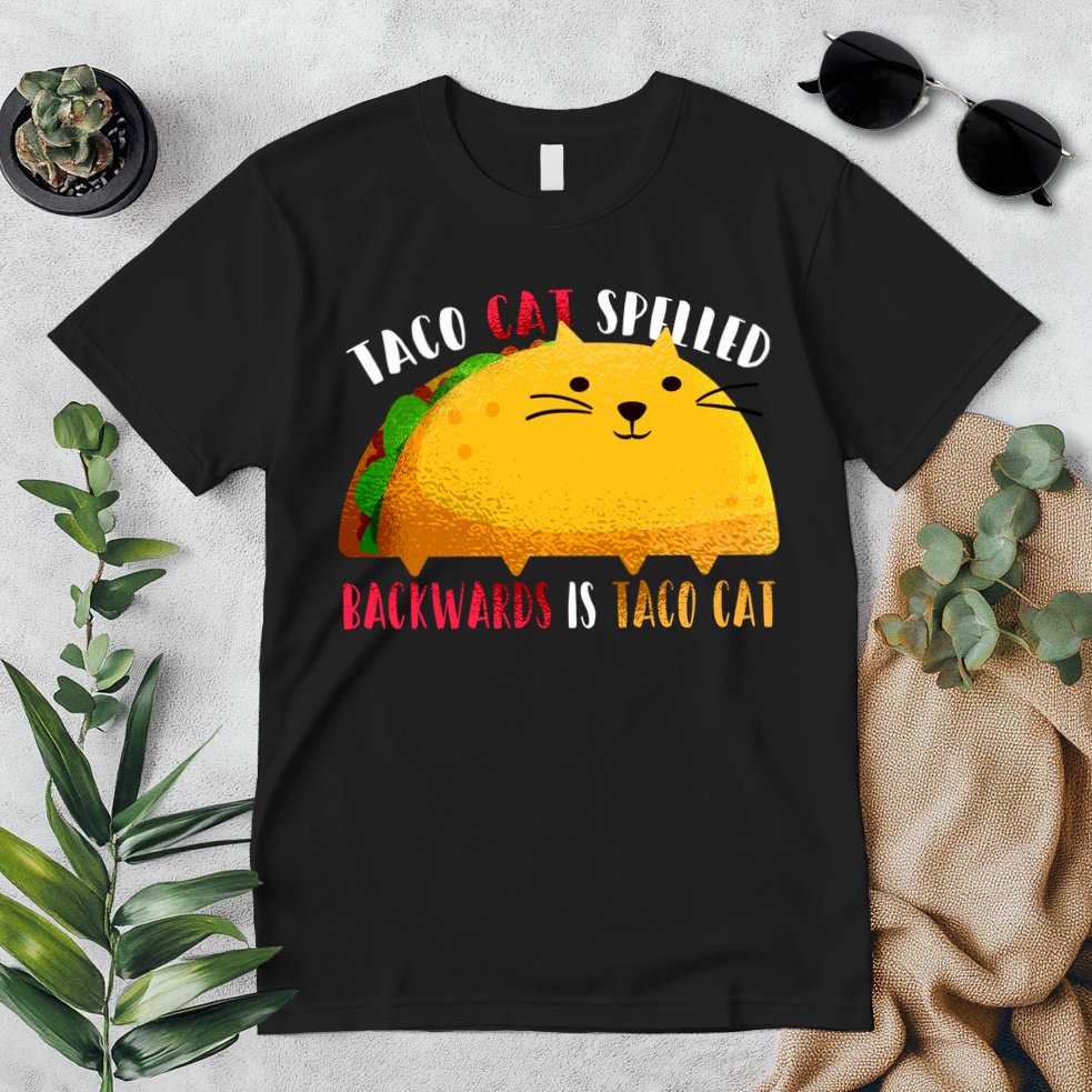 Taco Cat Spelled Backwards Is Taco Cat Funny Mexican Tacos Premium T-Shirt