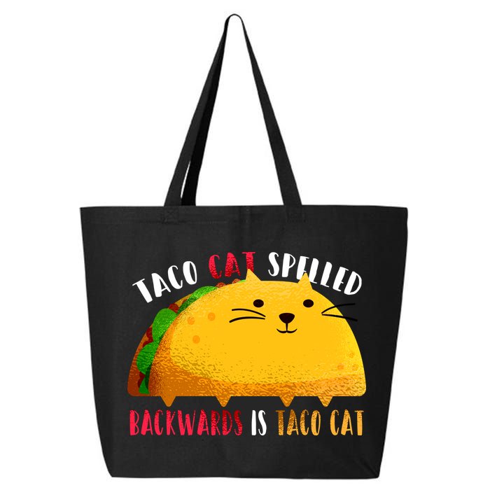 Taco Cat Spelled Backwards Is Taco Cat Funny Mexican Tacos 25L Jumbo Tote