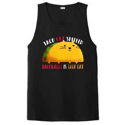 Taco Cat Spelled Backwards Is Taco Cat Funny Mexican Tacos PosiCharge Competitor Tank