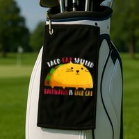 Taco Cat Spelled Backwards Is Taco Cat Funny Mexican Tacos Golf Towel