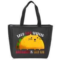 Taco Cat Spelled Backwards Is Taco Cat Funny Mexican Tacos Zip Tote Bag