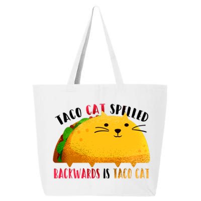 Taco Cat Spelled Backwards Is Taco Cat Funny Mexican Tacos 25L Jumbo Tote