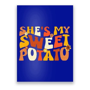 Thanksgiving Couples Sweet Potato I Yam Groovy Flower Poster