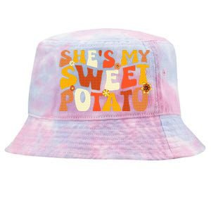 Thanksgiving Couples Sweet Potato I Yam Groovy Flower Tie-Dyed Bucket Hat