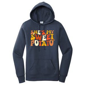 Thanksgiving Couples Sweet Potato I Yam Groovy Flower Women's Pullover Hoodie