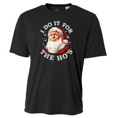 Trump Christmas Santa Claus I Do It For The Hos Cute Xmas Cooling Performance Crew T-Shirt